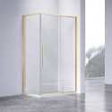 Душевой уголок Vincea Slim-N VSR-4SN8013CLG 130x79 см, профиль золотой матовый, стекло прозрачное