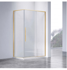 Душевой уголок Vincea Slim-N VSR-4SN9014CLG 140x89 см, профиль золотой матовый, стекло прозрачное