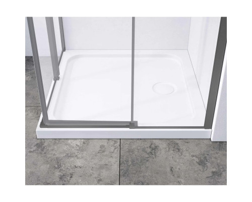 Душевой уголок Vincea Slim-N VSS-4SN900CLGM 89x89 см, профиль вороненая сталь, стекло прозрачное