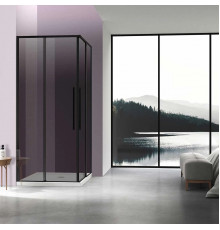Душевой уголок Vincea Slim-N VSS-4SN8010CGB 99x79 см, профиль черный матовый, стекло тонированное