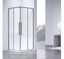 Душевой уголок Vincea Slim-N VSS-4SN9010CLGM 99x89 см, профиль вороненая сталь, стекло прозрачное