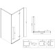 Душевой уголок Vincea Slim-N VSR-5SN9010CLB 98,2x88,5 см, профиль черный матовый, стекло прозрачное