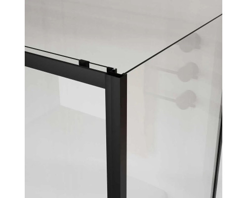 Душевой уголок Vincea City VSR-5CT9011CLB 110x90 см, профиль черный матовый, стекло прозрачное