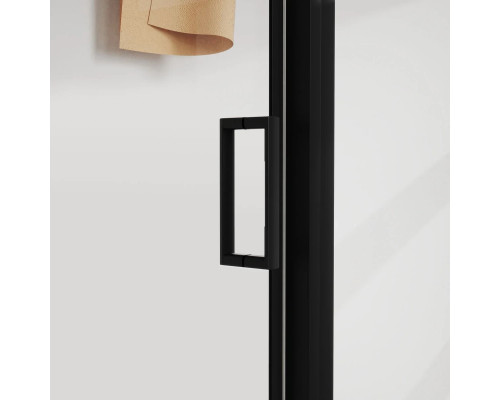 Душевой уголок Vincea City VSR-5CT9011CLB 110x90 см, профиль черный матовый, стекло прозрачное
