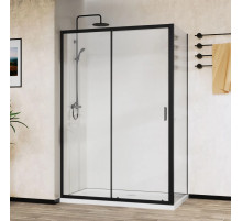 Душевой уголок Vincea City VSR-5CT9011CLB 110x90 см, профиль черный матовый, стекло прозрачное