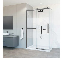 Душевой уголок Vincea Como Soft VSR-1CS9012CLGM 120x90 см, профиль вороненая сталь, стекло прозрачное