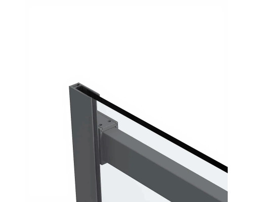 Душевой уголок Vincea Como Soft VSR-1CS9013CLGM 130x90 см, профиль вороненая сталь, стекло прозрачное