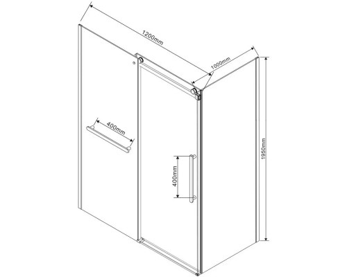 Душевой уголок Vincea Como Soft VSR-1CS1012CLGM 120x100 см, профиль вороненая сталь, стекло прозрачное