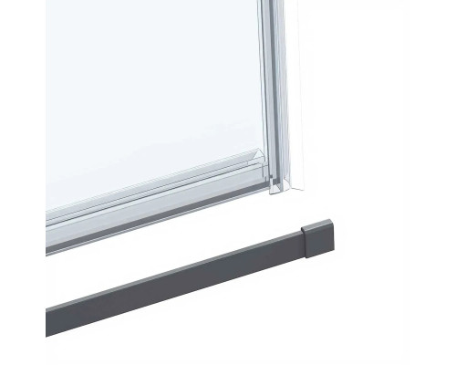 Душевой уголок Vincea Como Soft VSR-1CS1013CLGM 130x100 см, профиль вороненая сталь, стекло прозрачное