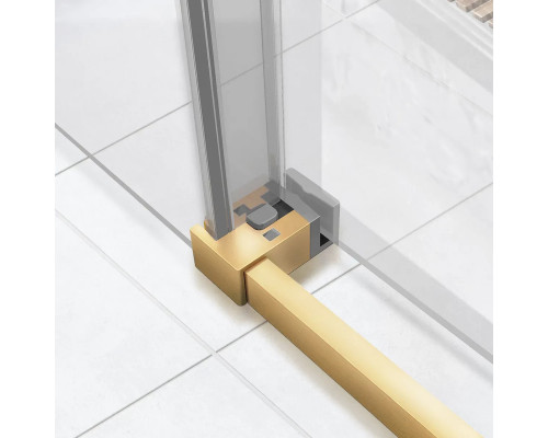 Душевой уголок Vincea Slim Soft VSR-1SS1011CLG 110x100 см, профиль золотой матовый, стекло прозрачное