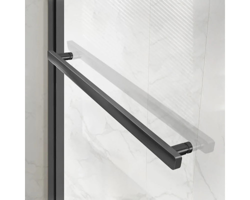 Душевой уголок Vincea Slim Soft VSR-1SS1011CLGM 110x100 см, профиль вороненая сталь, стекло прозрачное