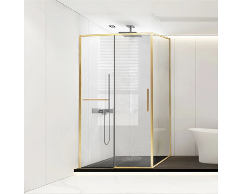 Душевой уголок Vincea Slim Soft VSR-1SS1015CLG 150x100 см, профиль золотой матовый, стекло прозрачное