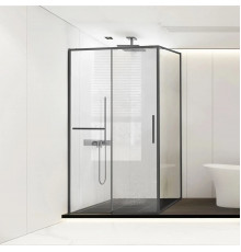 Душевой уголок Vincea Slim Soft VSR-1SS1015CLGM 150x100 см, профиль вороненая сталь, стекло прозрачное