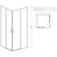 Душевой уголок Vincea Soft VSS-3SO900CLGM 90x90 см, профиль вороненая сталь, стекло прозрачное