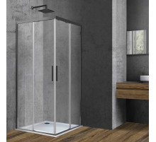 Душевой уголок Vincea Soft VSS-3SO900CLGM 90x90 см, профиль вороненая сталь, стекло прозрачное