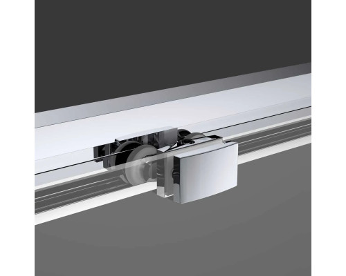 Душевой уголок Vincea Soft VSR-3SO8015CLGM 150x80 см, профиль вороненая сталь, стекло прозрачное