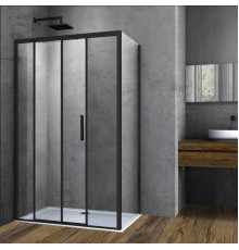 Душевой уголок Vincea Soft VSR-3SO9013CLB 130x90 см, профиль черный матовый, стекло прозрачное