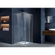 Душевой уголок Vincea Alpha VSS-3AL900CLGM 90x90 см, профиль вороненая сталь, стекло прозрачное