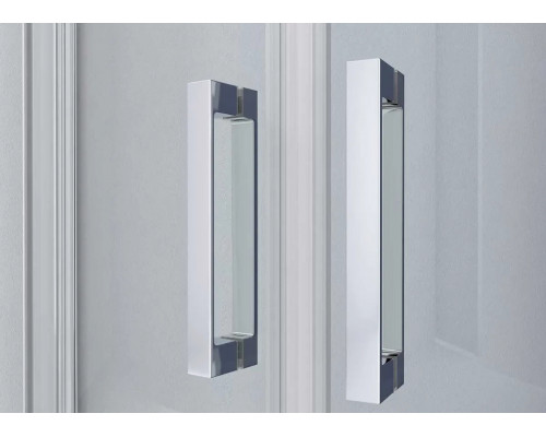 Душевой уголок Vincea Alpha VSS-3AL100CLGM 100x100 см, профиль вороненая сталь, стекло прозрачное