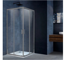 Душевой уголок Vincea Alpha VSS-3AL100CLGM 100x100 см, профиль вороненая сталь, стекло прозрачное