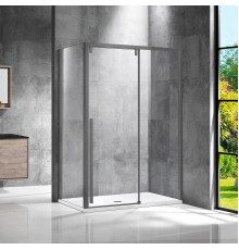 Душевой уголок Vincea Lugano VSR-1L1012CLGM-1 120x100 см, профиль вороненая сталь, стекло прозрачное