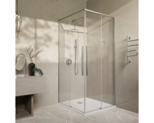 Душевой уголок Vincea Slim-N VSS-4SN8010CLBN 99x79 см, профиль никель матовый, стекло прозрачное