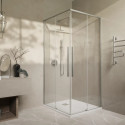 Душевой уголок Vincea Slim-N VSS-4SN9010CLBN 99x89 см, профиль никель матовый, стекло прозрачное