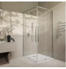 Душевой уголок Vincea Slim-N VSS-4SN9010CLBN 99x89 см, профиль никель матовый, стекло прозрачное