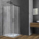 Душевой уголок Vincea Soft VSS-3SO100CLGM 100x100 см, профиль вороненая сталь, стекло прозрачное