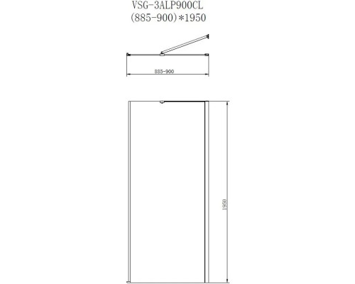 Душевой уголок Vincea Alpha VSR-3ALP9090CL 90x90 см, профиль хром, стекло прозрачное
