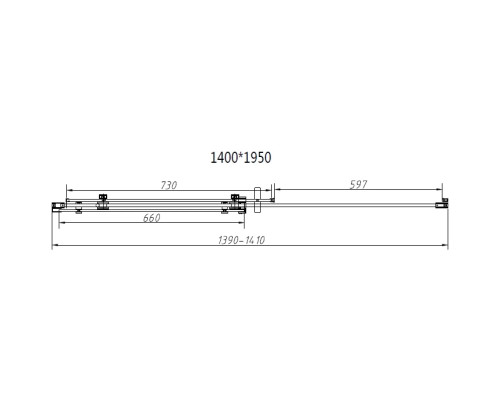 Душевой уголок Vincea Como-N VSR-4CN8014CGB 140x80 см, профиль черный матовый, стекло тонированное