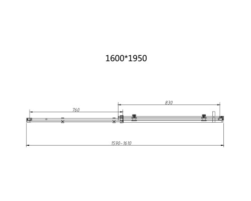Душевой уголок Vincea Como-N VSR-4CN9016CGB 160x90 см, профиль черный матовый, стекло тонированное