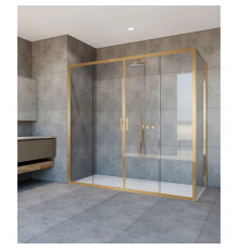 Душевой уголок Vincea Garda VSR-1G21017CLG 170x100 см, профиль золотой матовый, стекло прозрачное