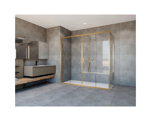 Душевой уголок Vincea Garda VSR-1G28017CLG 170x80 см, профиль золотой матовый, стекло прозрачное