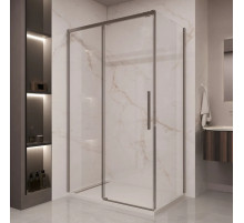 Душевой уголок Vincea Stella VSR-1ST8011CLGM 110x80 см, профиль вороненая сталь, стекло прозрачное