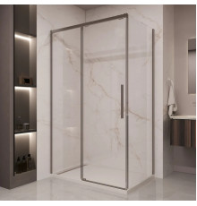 Душевой уголок Vincea Stella VSR-1ST8014CLGM 140x80 см, профиль вороненая сталь, стекло прозрачное