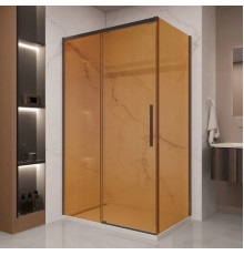 Душевой уголок Vincea Stella VSR-1ST9012GSB 120x90 см, профиль черный матовый, стекло янтарное