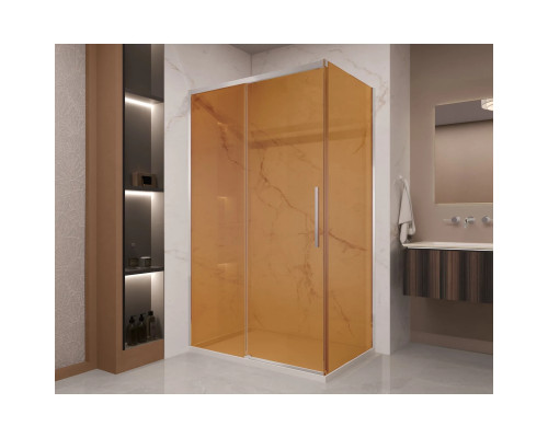 Душевой уголок Vincea Stella VSR-1ST9012GS 120x90 см, профиль хром, стекло янтарное