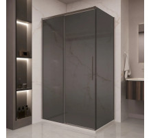 Душевой уголок Vincea Stella VSR-1ST9012CGGM 120x90 см, профиль вороненая сталь, стекло тонированное