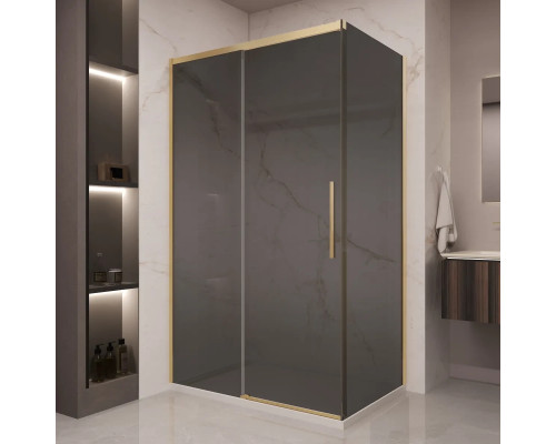 Душевой уголок Vincea Stella VSR-1ST9012CGG 120x90 см, профиль золотой матовый, стекло тонированное