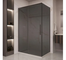 Душевой уголок Vincea Stella VSR-1ST9012CGB 120x90 см, профиль черный матовый, стекло тонированное