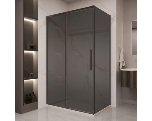 Душевой уголок Vincea Stella VSR-1ST9012CGB 120x90 см, профиль черный матовый, стекло тонированное