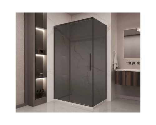 Душевой уголок Vincea Stella VSR-1ST9012CGB 120x90 см, профиль черный матовый, стекло тонированное