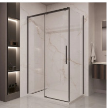 Душевой уголок Vincea Stella VSR-1ST1013CLB 130x100 см, профиль черный матовый, стекло прозрачное