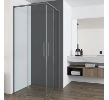 Душевой уголок Vincea Ultima VSS-7UL8090CLGM 90x80 см, профиль вороненая сталь, стекло прозрачное