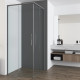 Душевой уголок Vincea Ultima VSS-7UL8090CLGM 90x80 см, профиль вороненая сталь, стекло прозрачное