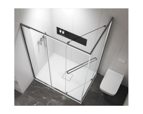 Душевой уголок Vincea Tesi VSRW-7TS9012CL 120x90 см, профиль хром, стекло прозрачное