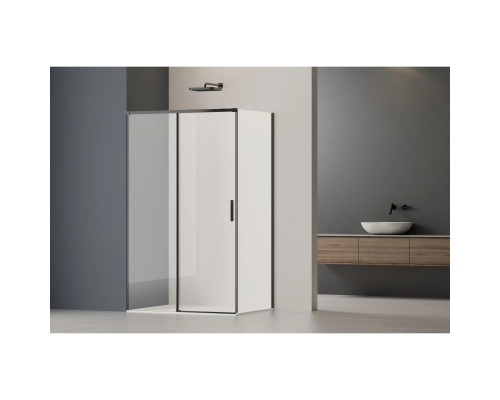 Душевой уголок Vincea Soft 2 VSR-3SO28011CLB 110x80 см, профиль черный матовый, стекло прозрачное