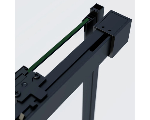 Душевой уголок Vincea Soft 2 VSR-3SO28013CLB 130x80 см, профиль черный матовый, стекло прозрачное