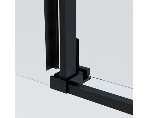Душевой уголок Vincea Soft 2 VSR-3SO28014CLB 140x80 см, профиль черный матовый, стекло прозрачное